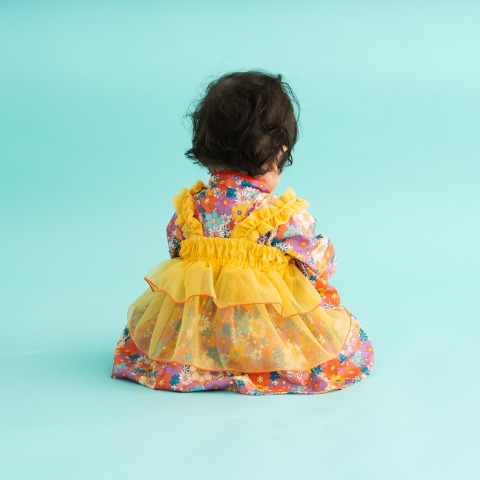 ベビー　エプロン付袴ロンパス（70・80cm・futafuta）