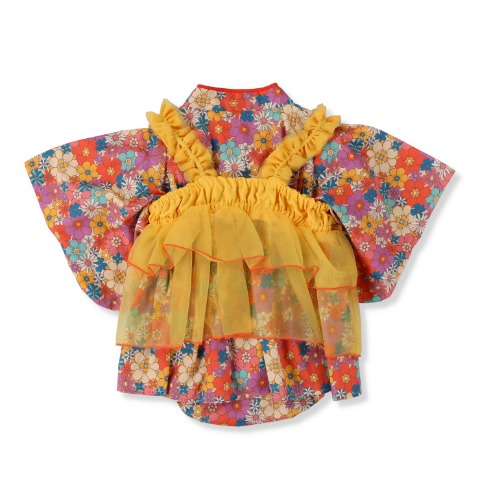 ベビー　エプロン付袴ロンパス（70・80cm・futafuta）