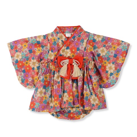 ベビー　エプロン付袴ロンパス（70・80cm・futafuta）