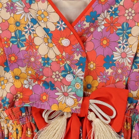 ベビー　エプロン付袴ロンパス（70・80cm・futafuta）