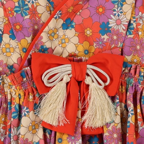 ベビー　エプロン付袴ロンパス（70・80cm・futafuta）