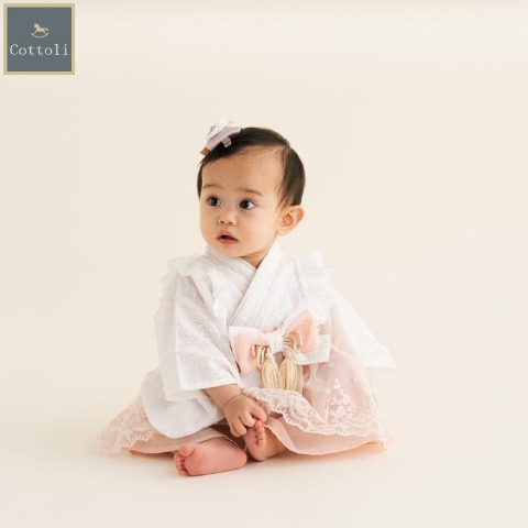 ベビー　袴ロンパス（70・80cm・Cottoli）