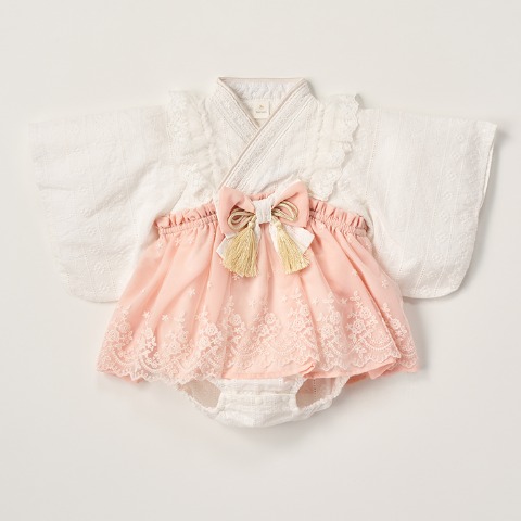 ベビー　袴ロンパス（70・80cm・Cottoli）