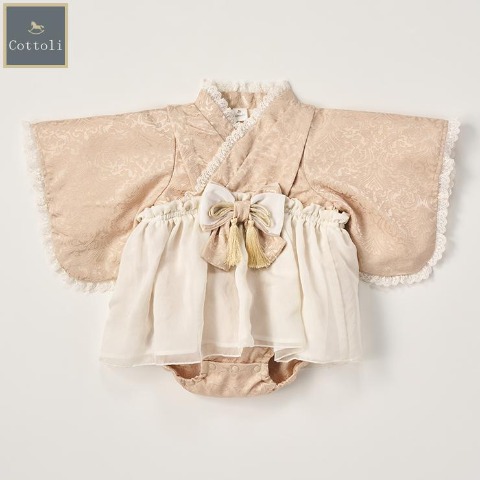 ベビー　袴ロンパス（70・80cm・Cottoli）