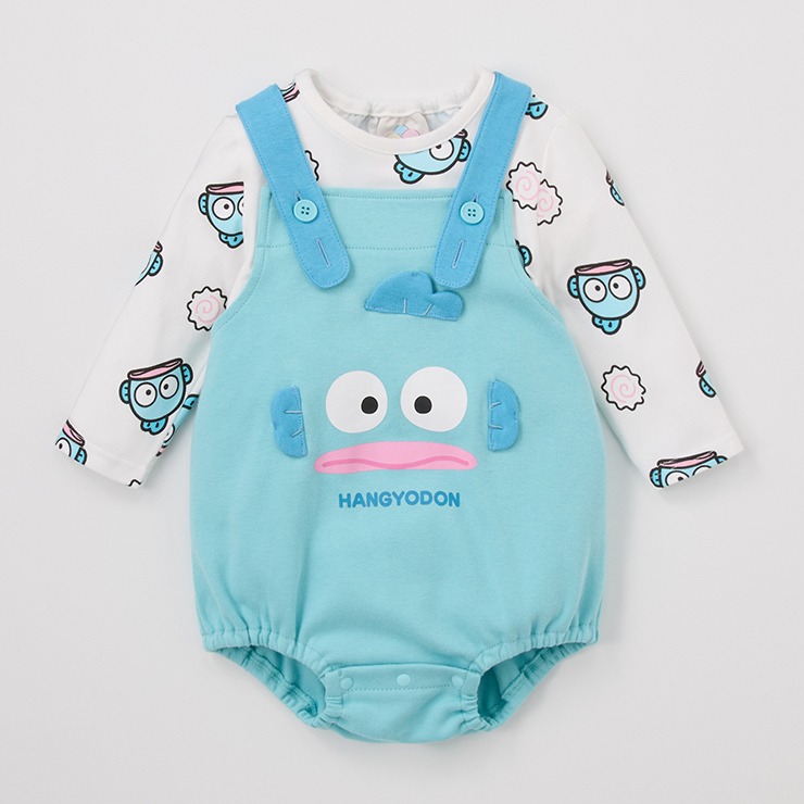 ベビー サロペットロンパス+Tシャツ（70～80cm・ハンギョドン 