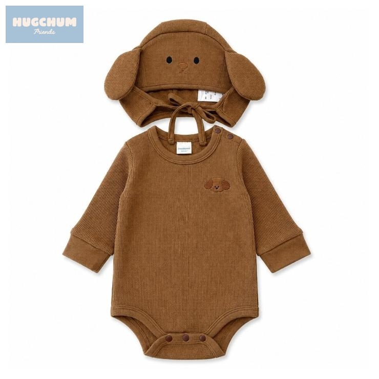 ベビー ロンパス+ボンネット（70・80cm・HugChumFriends