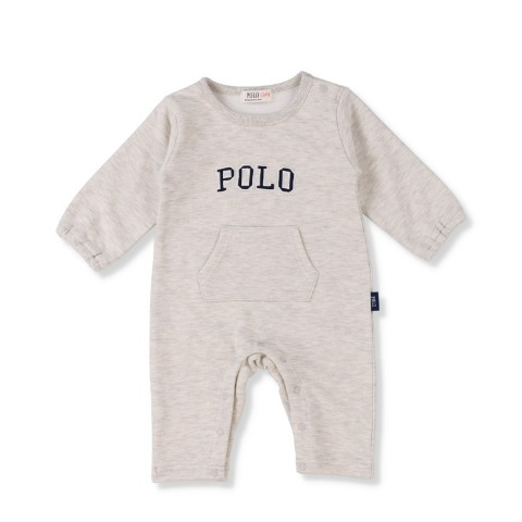 新生児　長袖カバーオール（50-60㎝・60-70cm・POLO BCS Baby）