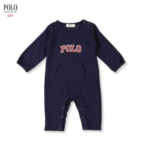 新生児　長袖カバーオール（50-60㎝・60-70cm・POLO BCS Baby）