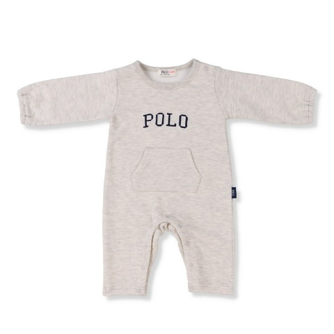 新生児　長袖カバーオール（50-60㎝・60-70cm・POLO BCS Baby）