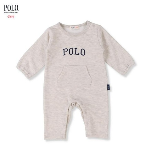新生児　長袖カバーオール（50-60㎝・60-70cm・POLO BCS Baby）