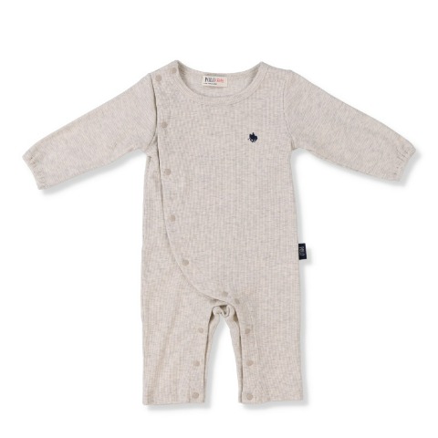 新生児　長袖カバーオール（50-60㎝・60-70cm・POLO BCS Baby）
