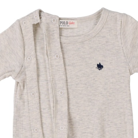 新生児　長袖カバーオール（50-60㎝・60-70cm・POLO BCS Baby）