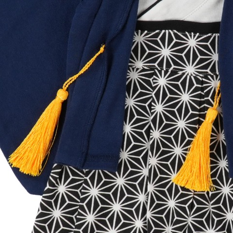 ベビー　麻の葉羽織はかまオール