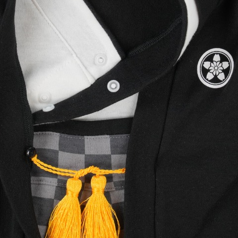 ベビー　市松羽織はかまオール