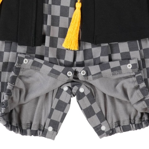 ベビー　市松羽織はかまオール