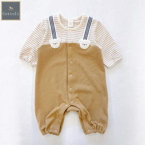 ベビー　長袖カバーオール（50～60・60～70cm・Cottoli）