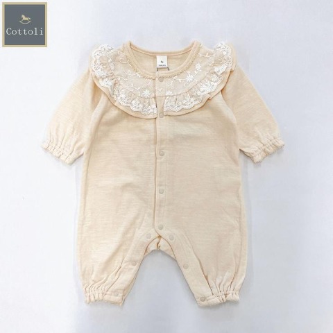 新生児　長袖カバーオール（50～60・60～70cm・Cottoli）