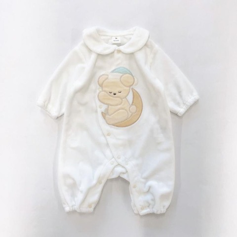 新生児　長袖カバーオール（50～60・60～70cm・Cottoli）