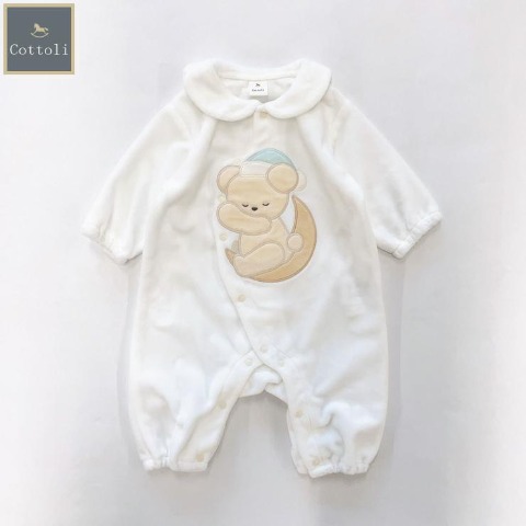 新生児　長袖カバーオール（50～60・60～70cm・Cottoli）