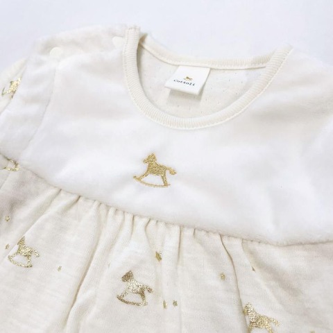 新生児　長袖カバーオール（50～60・60～70cm・Cottoli）