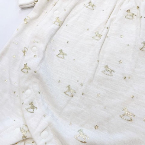 新生児　長袖カバーオール（50～60・60～70cm・Cottoli）
