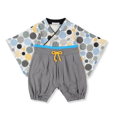 ベビー　水玉柄はかまオール