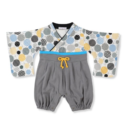 ベビー　水玉柄はかまオール