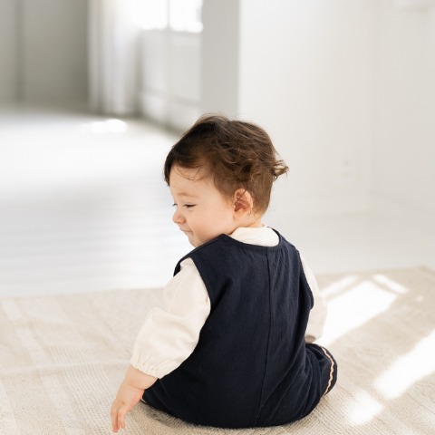 ベビー　サロペットカバーオール (70・80cm　tete a tete)