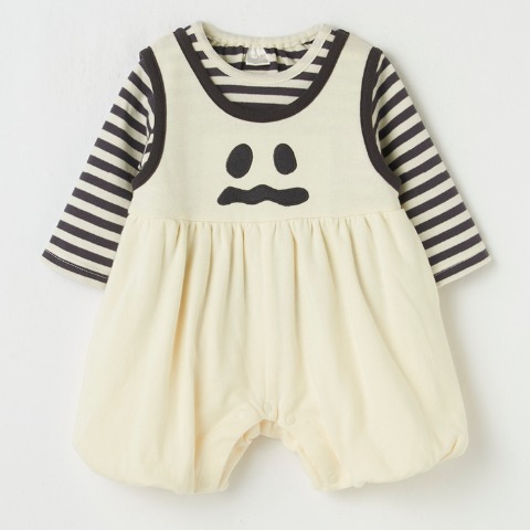 ベビー　長袖Tシャツ+カバーオール（70・80cm・tete a tete）