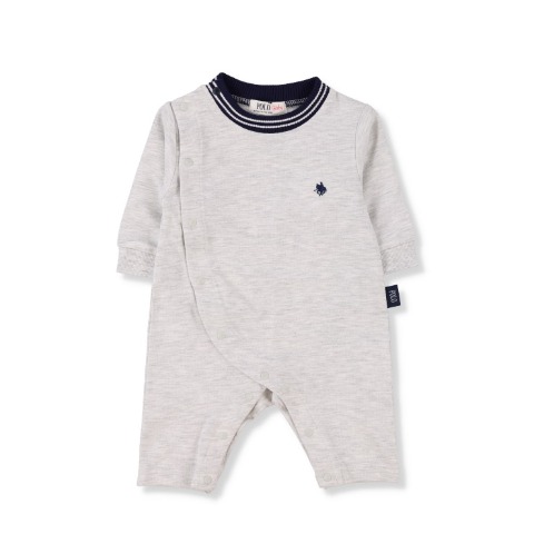 新生児　長袖カバーオール（50-60・60-70㎝・POLO BCS Baby）