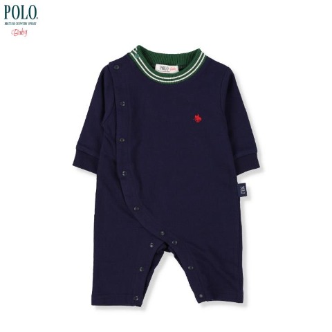 新生児　長袖カバーオール（50-60・60-70㎝・POLO BCS Baby）