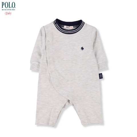 新生児　長袖カバーオール（50-60・60-70㎝・POLO BCS Baby）