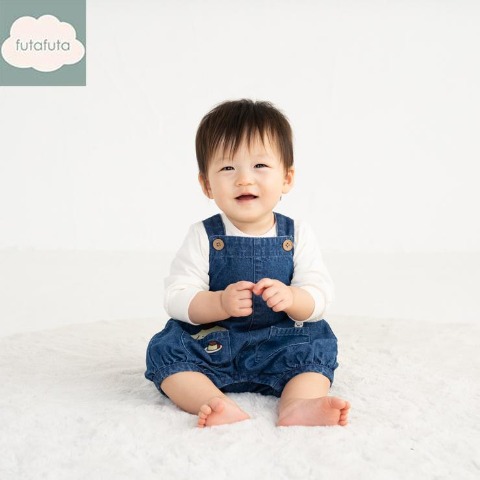 ベビー　サロペットカバーオール（70・80cm・ポムポムプリン）