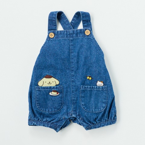 ベビー　サロペットカバーオール（70・80cm・ポムポムプリン）