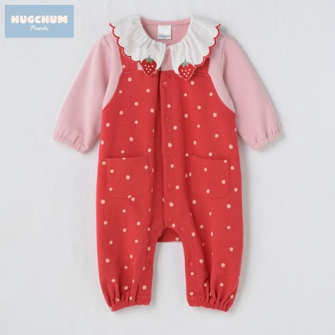 ベビー　カバーオール（70・80cm・HugChumFriends）