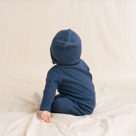 ベビー　カバーオール+ボンネット（70・80cm・Nooncoco）