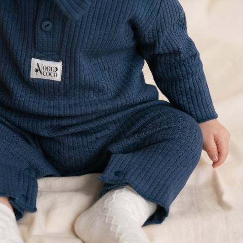 ベビー　カバーオール+ボンネット（70・80cm・Nooncoco）