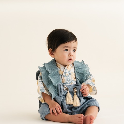 ベビー　ベスト付袴カバーオール（70・80cm・Cottoli）