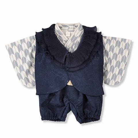 ベビー　ベスト付袴カバーオール（70・80cm・Cottoli）