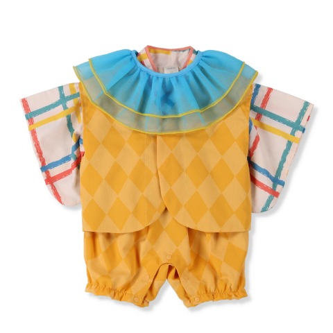 ベビー　ベスト+衿+袴カバーオール（70・80cm・futafuta）