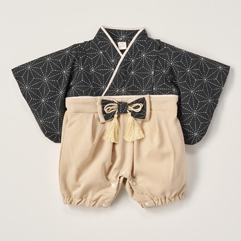 ベビー　エプロン付袴カバーオール（70・80cm・Cottoli）