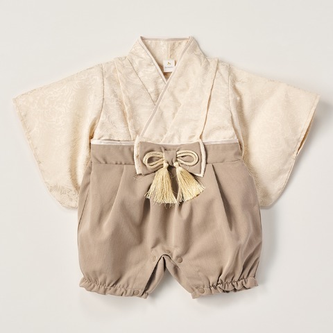 ベビー　エプロン付袴カバーオール（70・80cm・Cottoli）