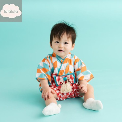 ベビー　袴カバーオール（70・80cm・futafuta）