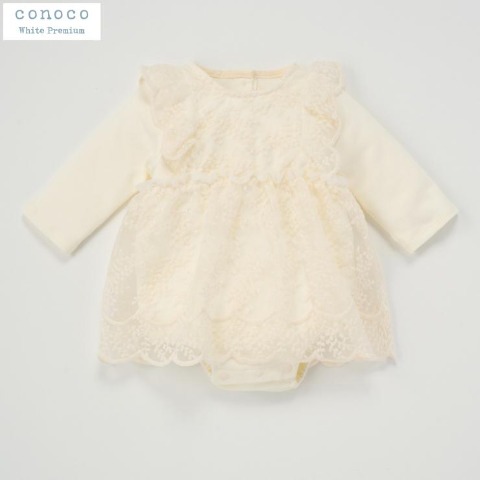 ベビー　セレモニーロンパス (70・80cm　conoco White Premium)