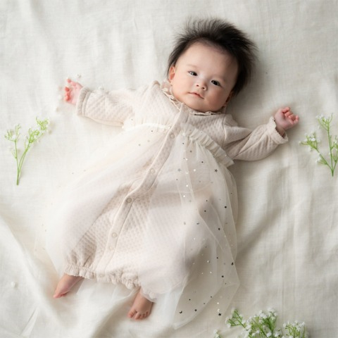 新生児　セレモニー兼用ドレス（50～60cm・Cottoli）