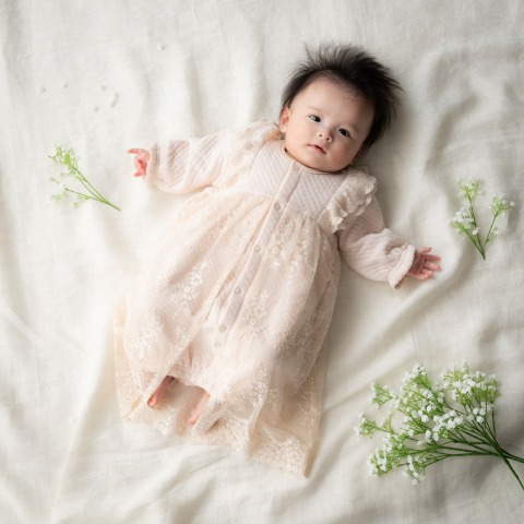 新生児　セレモニー兼用ドレス（50～60cm・Cottoli）