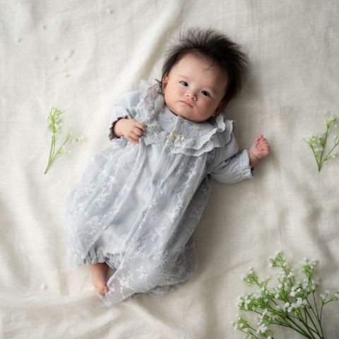 新生児　セレモニー兼用ドレス（50～60cm・Cottoli）