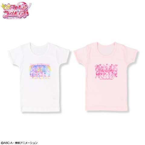 キッズ　2枚組３分袖（１００～１２０ｃｍ　『キミとアイドルプリキュア♪』）
