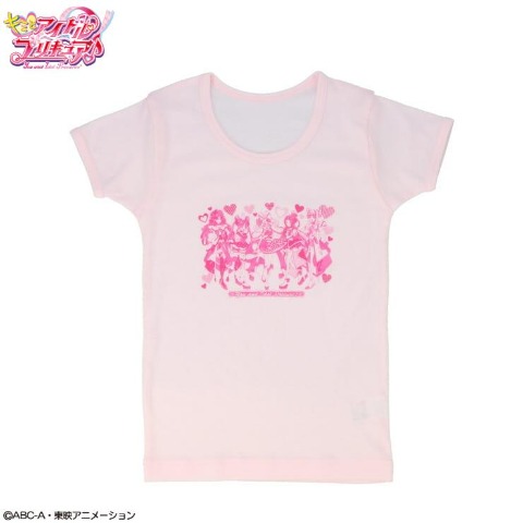 キッズ　2枚組３分袖（１００～１２０ｃｍ　『キミとアイドルプリキュア♪』）
