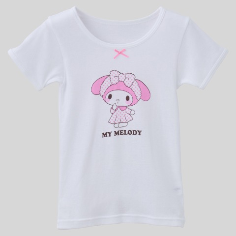 キッズ　３分袖インナー２枚組（100cm～120cm　マイメロディ）